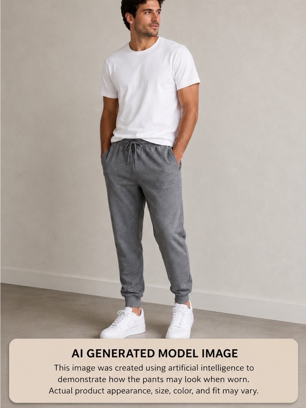 Athletic Works Men's Heather Gray Joggers sweat pants